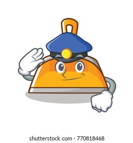 Police dustpan character cartoon style