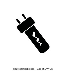 Police electric shocker icon. Vector illustration.