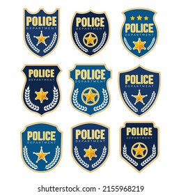 Police emblem badge collection vector