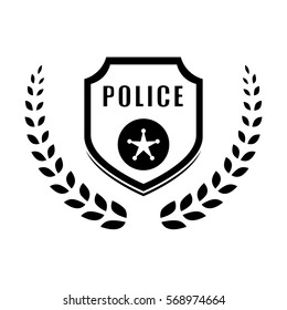 police emblem icon image vector illustration design 