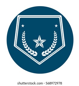 police emblem two tone button icon image vector illustration design 