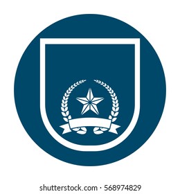 police emblem two tone button icon image vector illustration design 