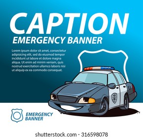 police emergency banner template