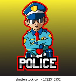 Police esport mascot logo design