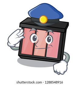 Police eye shedow in the cartoon shape