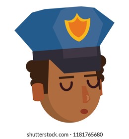 Police face cartoon
