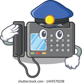 Police fax machine isolated in the mascot