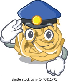 Police fettucine isolated with in the mascot