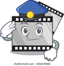 Police film strip isolated in the mascot