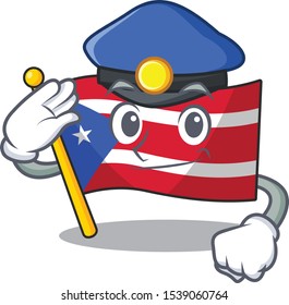 Police flag puerto rico in the cartoon