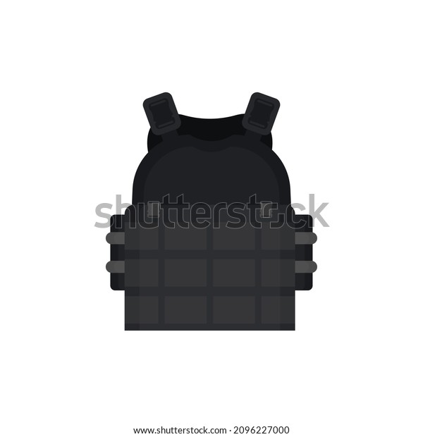 Police flak jacket or bulletproof vest\
cartoon vector\
Illustration
