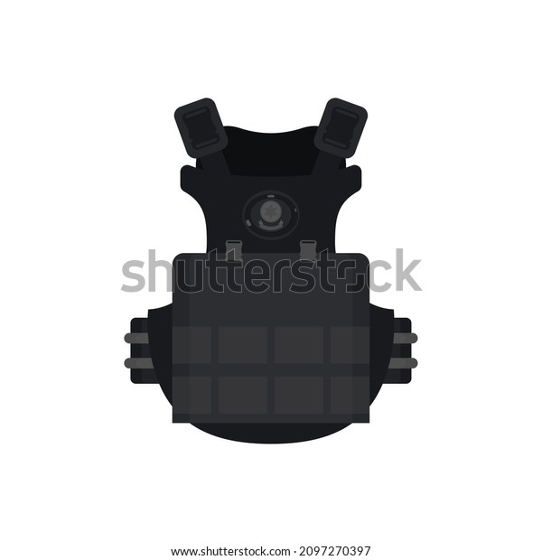 Police flak jacket or bulletproof vest\
cartoon vector\
Illustration