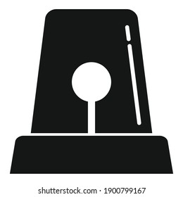 Police flash light icon. Simple illustration of police flash light vector icon for web design isolated on white background