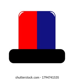 Police flasher icon. Police beacon vector icon. Simple logo. Simple icon. Icon isolated on white background.