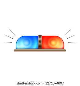 Police flasher icon. Cartoon of police flasher vector icon for web design isolated on white background