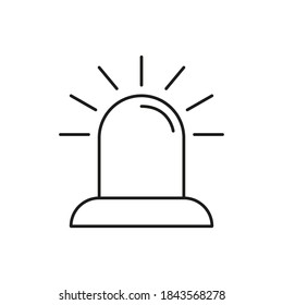 police flasher icon element of security icon for mobile concept and web apps. Thin line police flasher icon can be used for web and mobile. Premium icon on white background