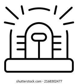 Police flasher icon outline vector. Crime jail. Chain felony