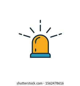 Police Flasher icon. Simple element from security icons collection. Creative Police Flasher icon ui, ux, apps, software and infographics.