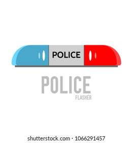 police flasher  icon vector. police flasher sign on white background. police flasher icon for web and app