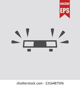 Police flasher. icon.Vector illustration.