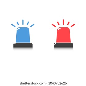 Police flasher. Siren vector