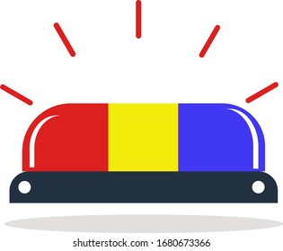 Police flasher siren vector set