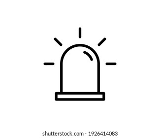 Police Flasher thin line icon. Creative simple design from security icons collection. Outline police flasher icon for web design and mobile apps usage