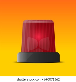 Police flasher,Red siren.