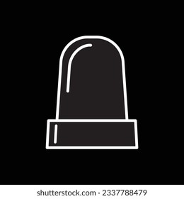 luces parpadeantes policiales, ilustración lineal, vector