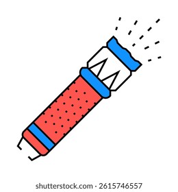 police flashlight crime line icon vector. police flashlight crime sign. isolated symbol illustration