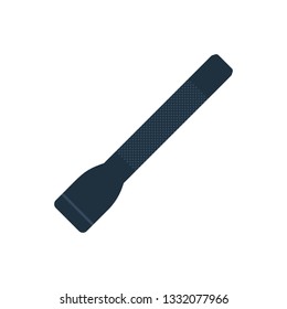 Police flashlight icon. Flat color design. Vector illustration.