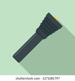 Police flashlight icon. Flat illustration of police flashlight vector icon for web design