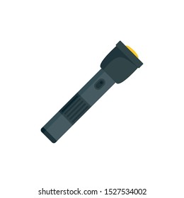 Police flashlight icon. Flat illustration of police flashlight vector icon for web design