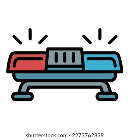 Police flashlight icon outline vector. Law guard. Digital uniform