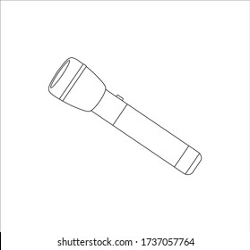 police flashlight. Illustration for web and mobile design.