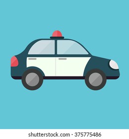 police in flat design
