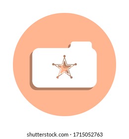 Polizeiordnerabzeichen-Symbol. Einfache Bildyph, flache Vektorillustration von Polizeisymbolen für i und ux, Website oder mobile Applikationen