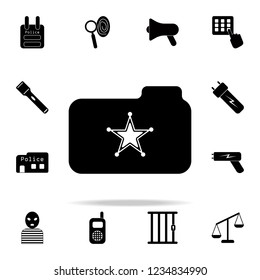 police folder icon. Police icons universal set for web and mobile