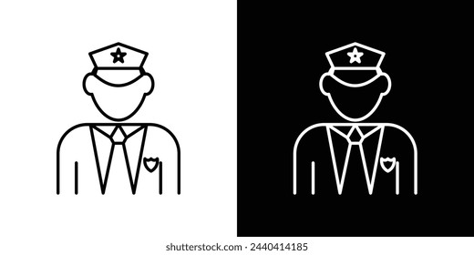 Police Force and Security Personnel Icons. Law Enforcement and Public Safety Symbols