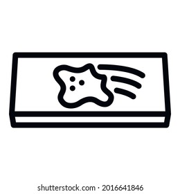 Icono de laboratorio forense de la policía. Esbozar ícono de vector de laboratorio forense de la policía para el diseño web aislado en fondo blanco