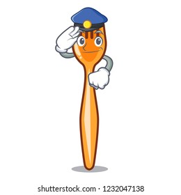 Police fork on shape plastic character beautif