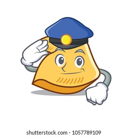 Police fortune cookie character cartoon