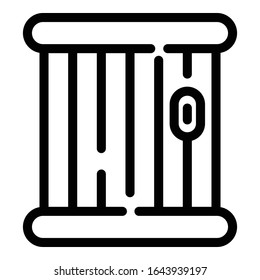 Police gate icon. Outline police gate vector icon for web design isolated on white background