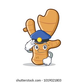 Police ginger character cartoon style