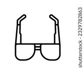 Police Glasses Outline Icon Vector Illustration