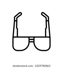 Police Glasses Outline Icon Vector Illustration