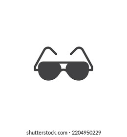 Police glasses vector icon. filled flat sign for mobile concept and web design. Glasses glyph icon. Symbol, logo illustration. Vector graphics