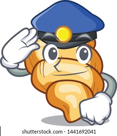 Police gnocchi pasta isolated in the character