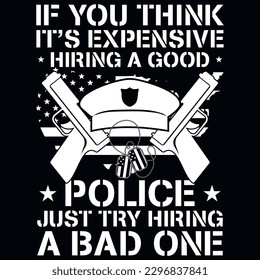 Police graphics tshirt design vector design 