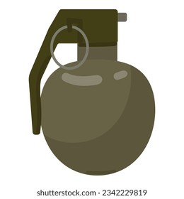 Police grenade icon cartoon vector. Security equipment. Protection tool